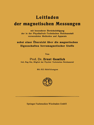 cover image of Leitfaden der magnetischen Messungen